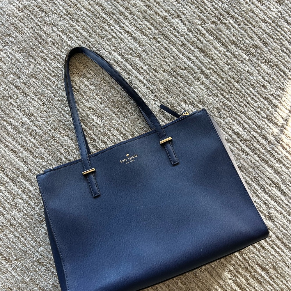 Kate Spade Midnight Blue Leather Tote